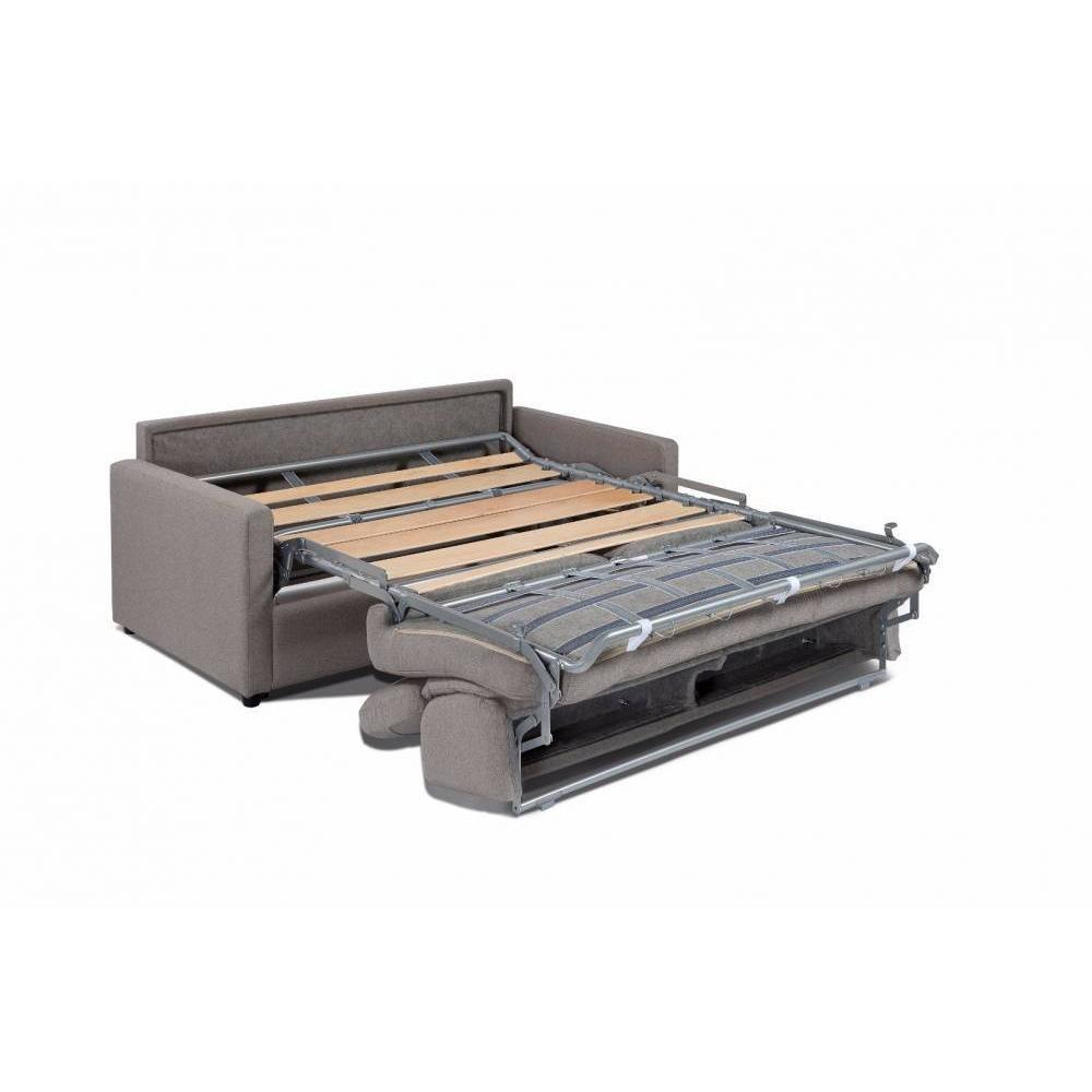 Canapé convertible EXPRESS PREMIUM 120 cm tissu enduit rouge sommier lattes matelas BULTEX