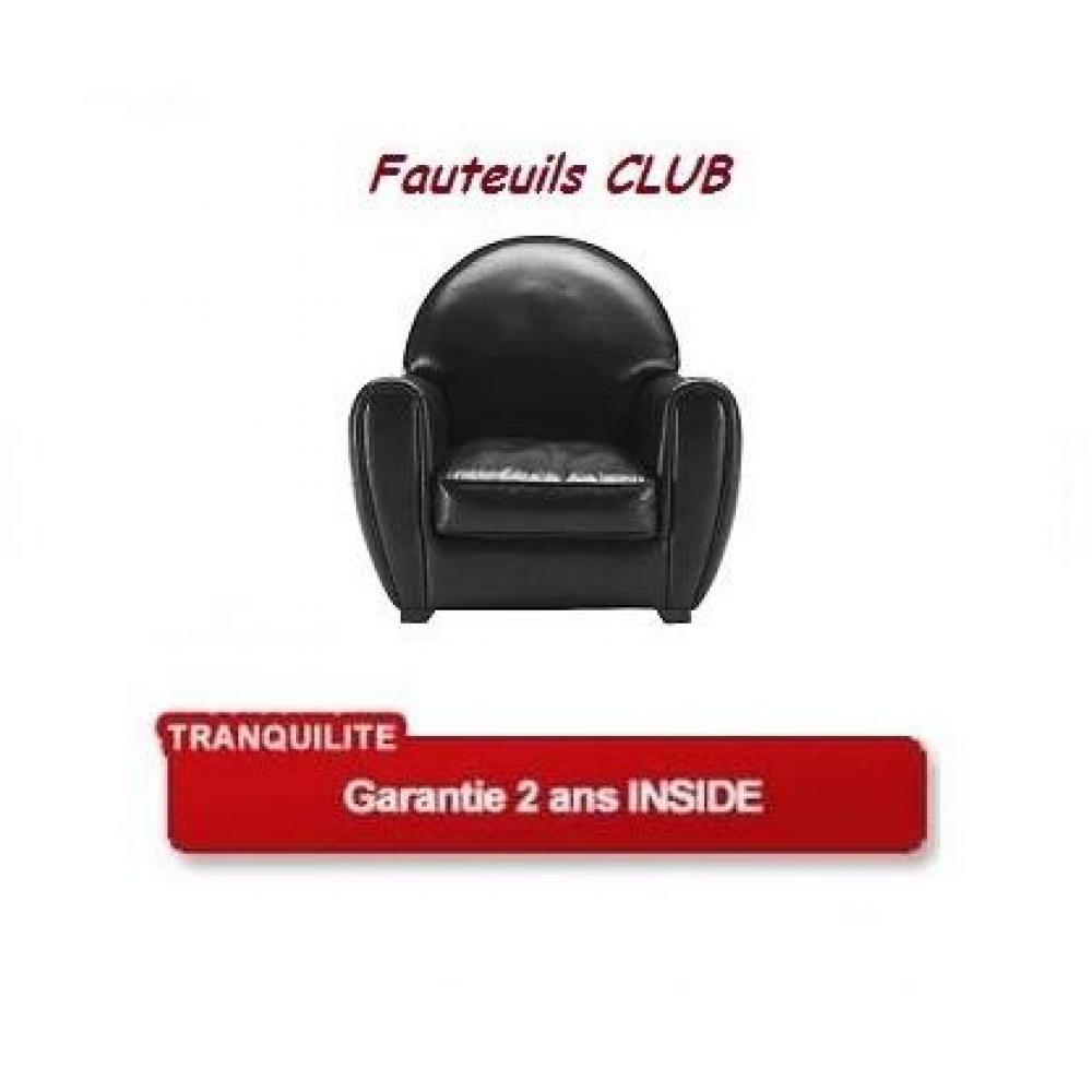 Fauteuil Design Club Intemporel En Cuir Bycast Noir 