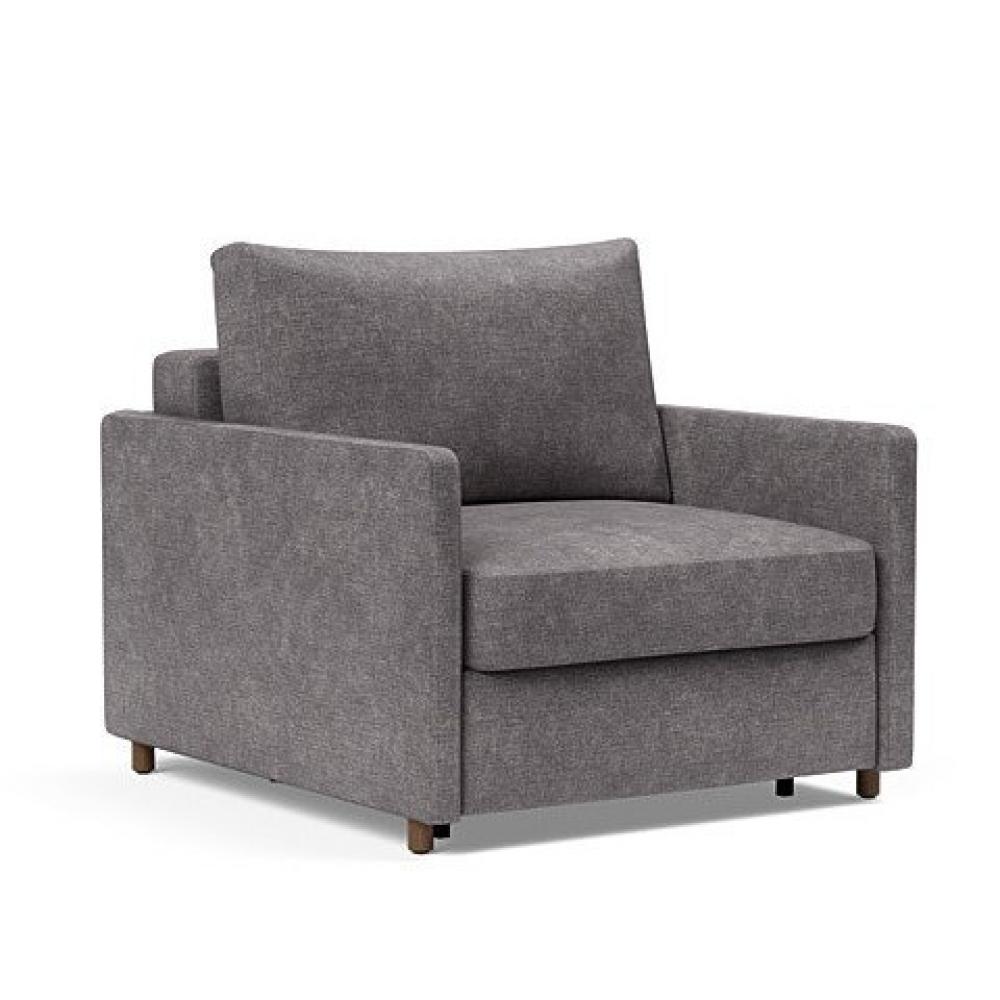 INNOVATION LIVING  Fauteuil NEAH SLIM convertible 80x195 tissu Avella Warm Grey