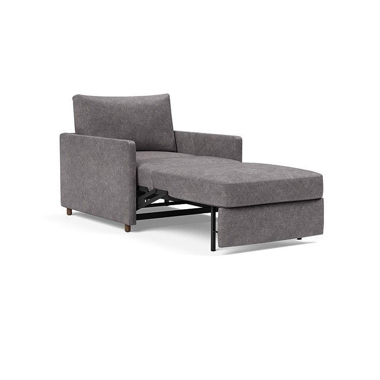 INNOVATION LIVING  Fauteuil NEAH SLIM convertible 80x195 tissu Avella Warm Grey