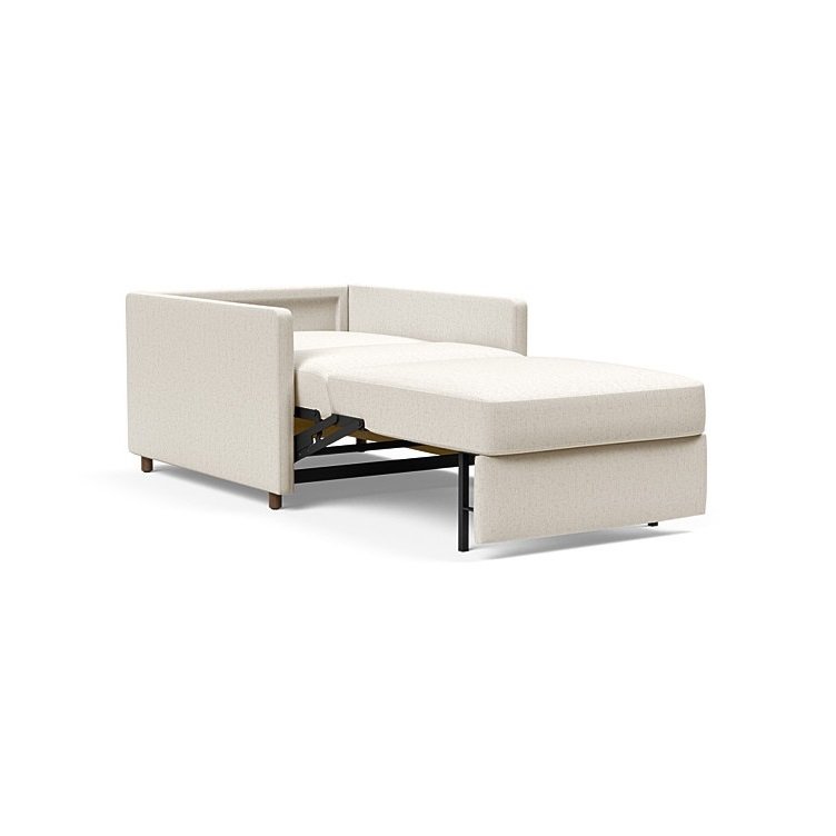 INNOVATION LIVING  Fauteuil NEAH SLIM convertible 80x195 tissu Bouclé Off White