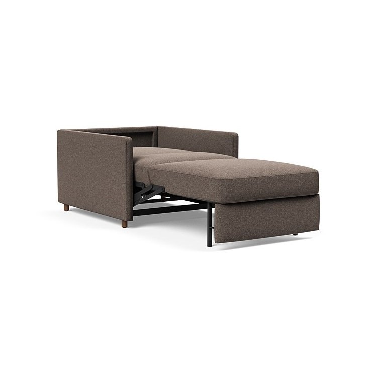 INNOVATION LIVING  Fauteuil NEAH SLIM convertible 80x195 tissu Bouclé Taupe
