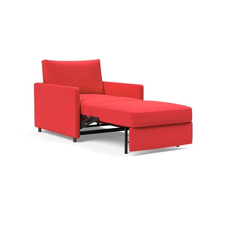 INNOVATION LIVING  Fauteuil NEAH SLIM convertible 80x195 tissu Elegance Red