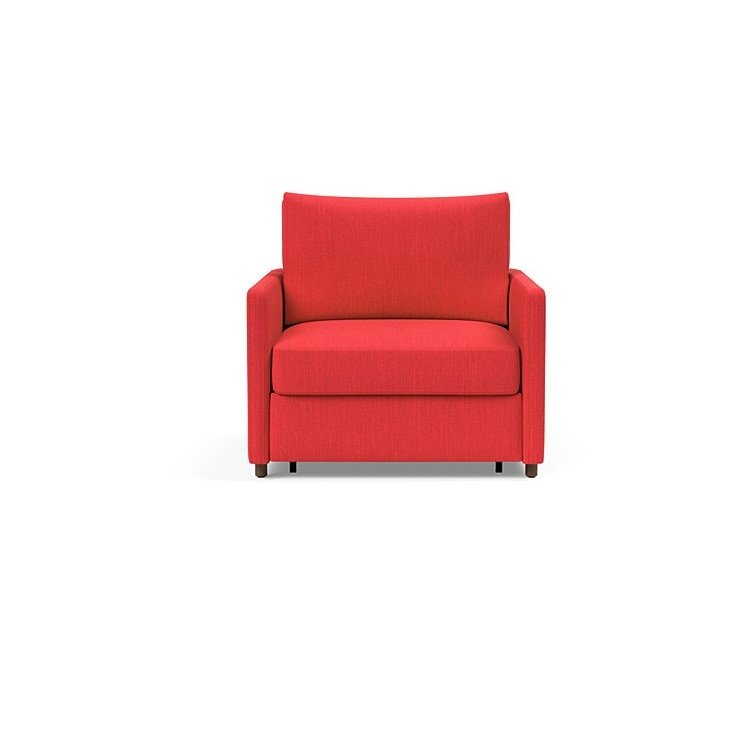 INNOVATION LIVING  Fauteuil NEAH SLIM convertible 80x195 tissu Elegance Red