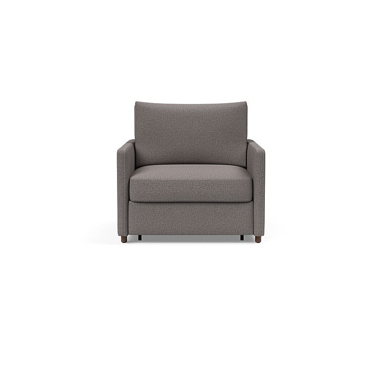INNOVATION LIVING  Fauteuil NEAH SLIM convertible 80x195 tissu Mixed Dance Grey
