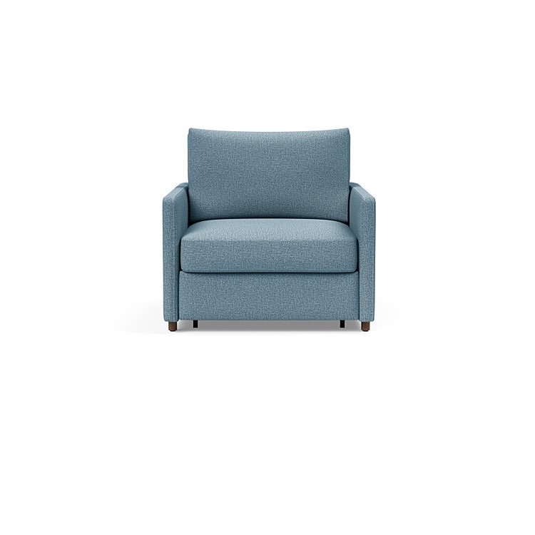 INNOVATION LIVING  Fauteuil NEAH SLIM convertible 80x195 tissu Mixed Dance Light Blue