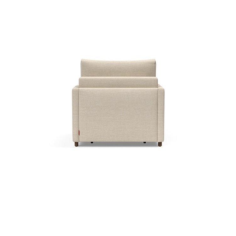 INNOVATION LIVING  Fauteuil NEAH SLIM convertible 80x195 tissu Phobos Latte