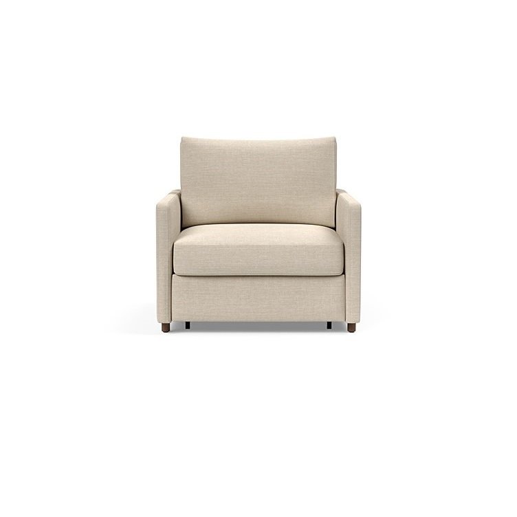 INNOVATION LIVING  Fauteuil NEAH SLIM convertible 80x195 tissu Phobos Latte