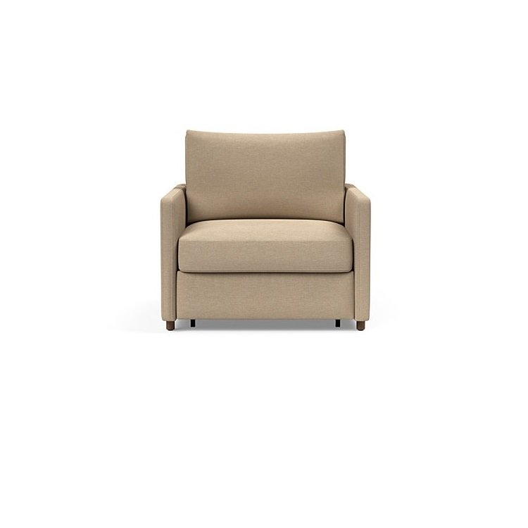 INNOVATION LIVING  Fauteuil NEAH SLIM convertible 80x195 tissu Phobos Mocha