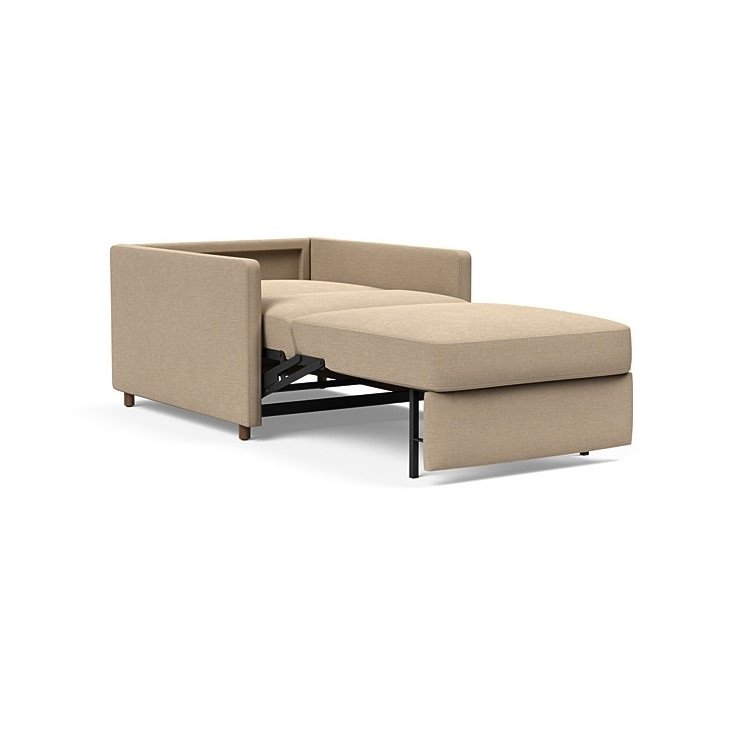 INNOVATION LIVING  Fauteuil NEAH SLIM convertible 80x195 tissu Phobos Mocha