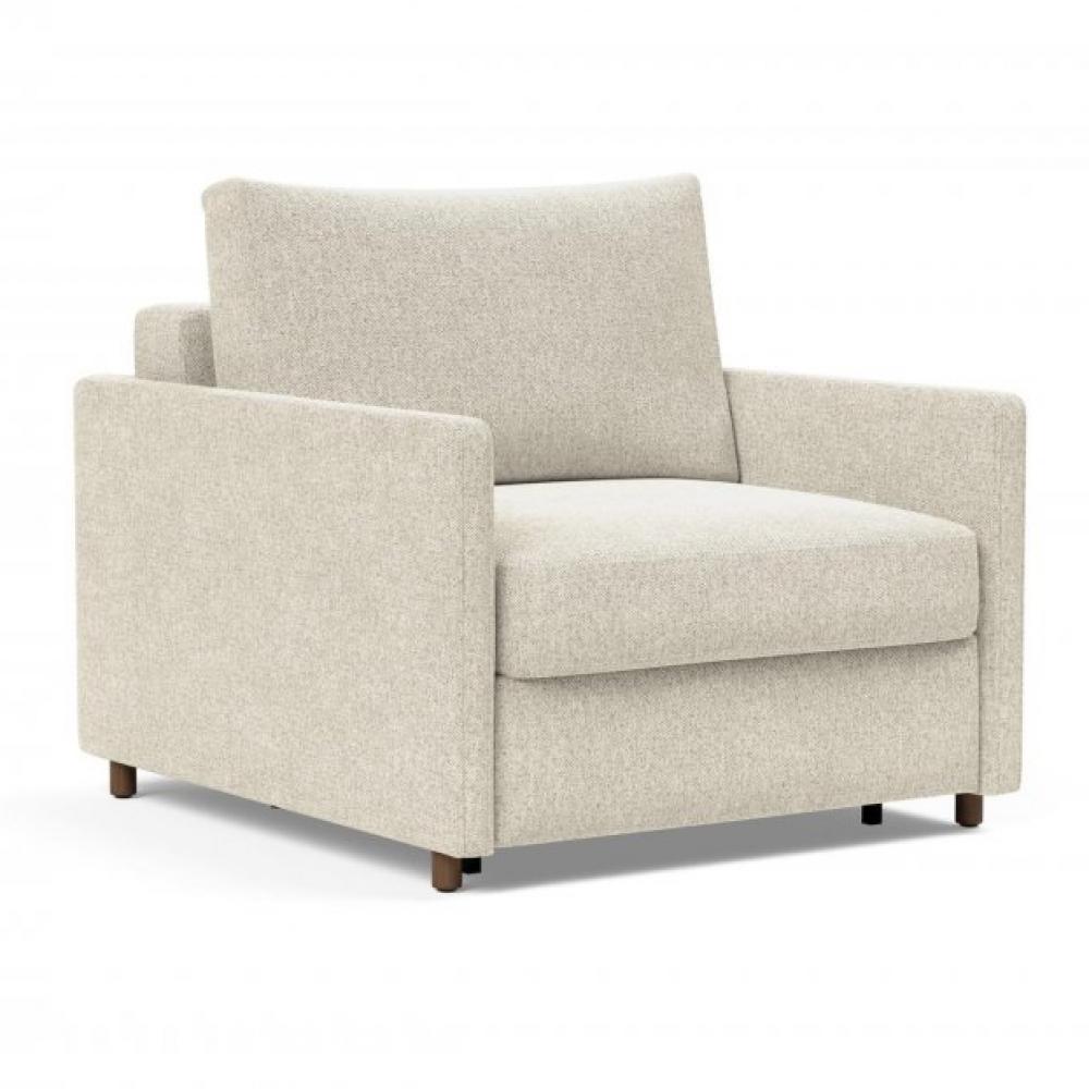 INNOVATION LIVING  Fauteuil NEAH SLIM convertible 80x195 tissu Taura Off White