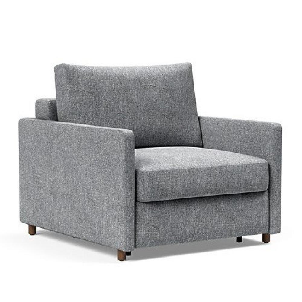INNOVATION LIVING  Fauteuil NEAH SLIM convertible 80x195 tissu Twist Granite