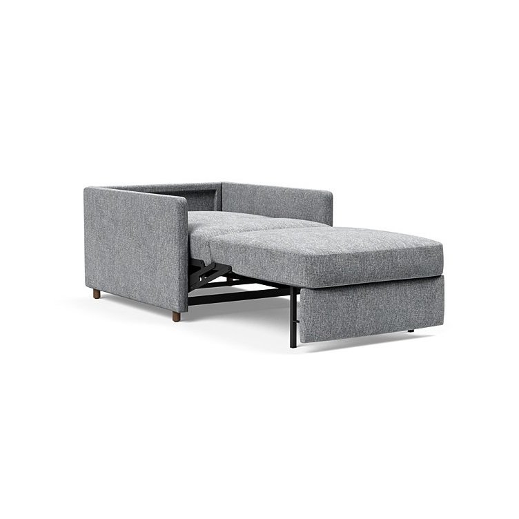 INNOVATION LIVING  Fauteuil NEAH SLIM convertible 80x195 tissu Twist Granite