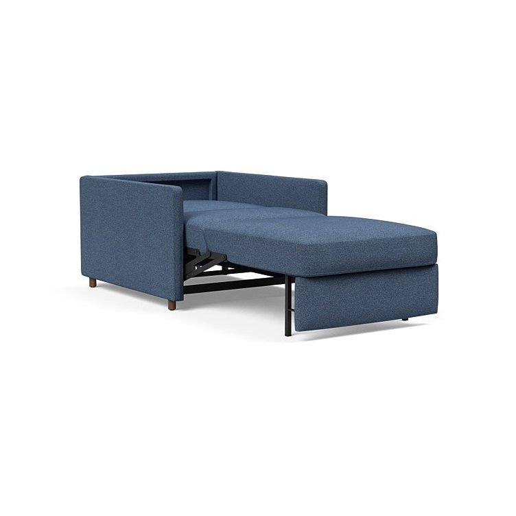 INNOVATION LIVING  Fauteuil NEAH SLIM convertible 80x195 tissu Weda Blue