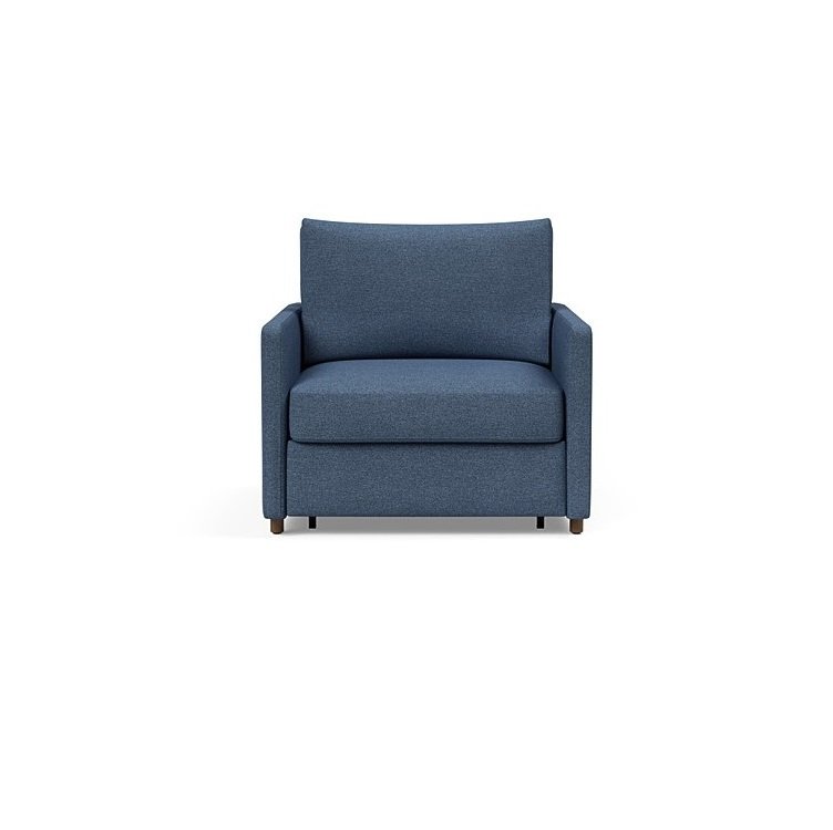 INNOVATION LIVING  Fauteuil NEAH SLIM convertible 80x195 tissu Weda Blue