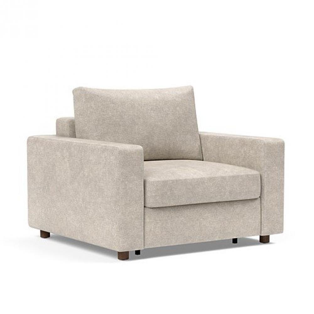 INNOVATION LIVING  Fauteuil NEAH STANDARD  convertible 80x195 tissu Avella Sand