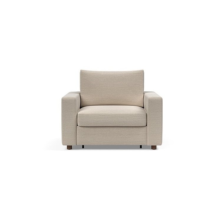 INNOVATION LIVING  Fauteuil NEAH STANDARD  convertible 80x195 tissu Blida Sand Grey