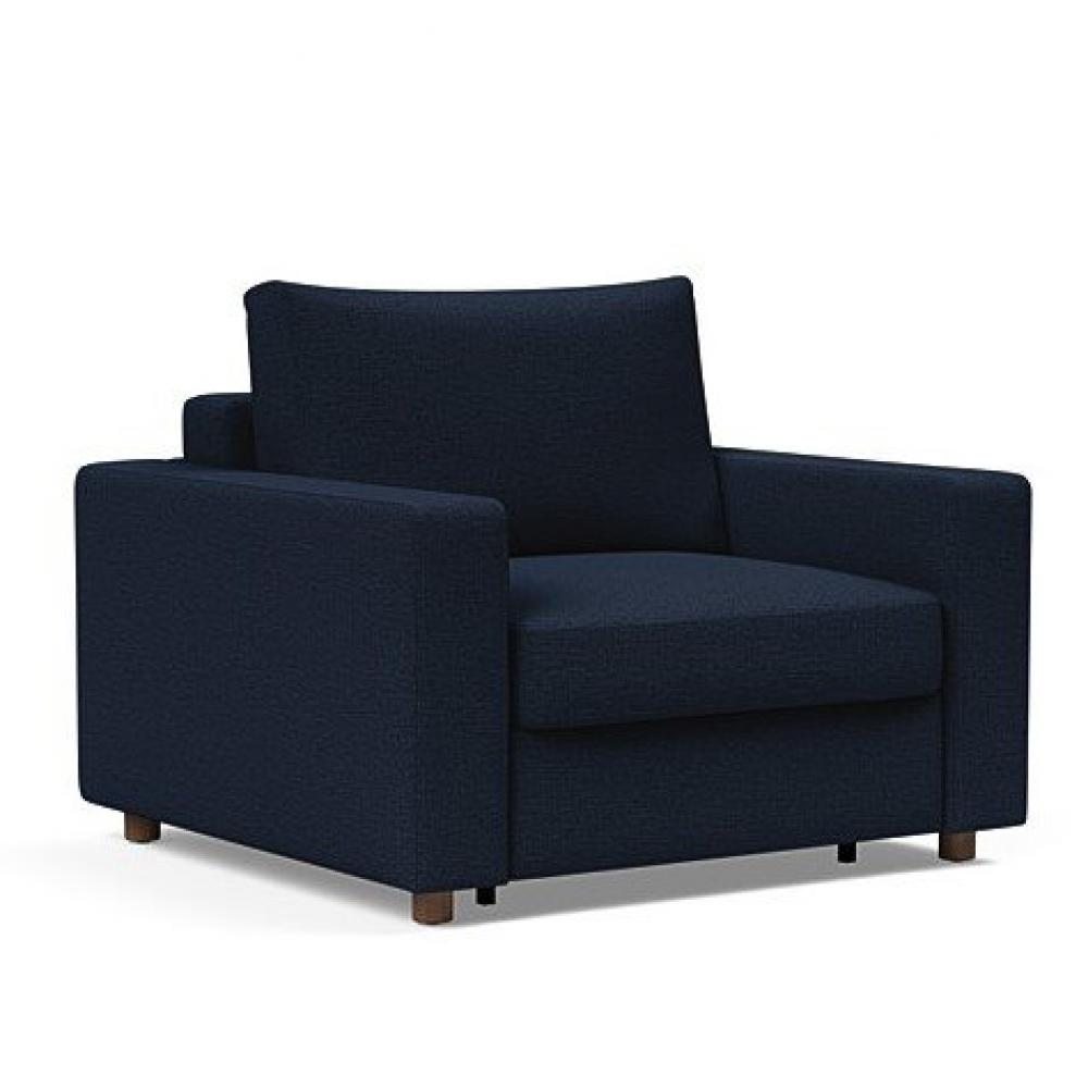 INNOVATION LIVING  Fauteuil NEAH STANDARD  convertible 80x195 tissu Mixed Dance Blue
