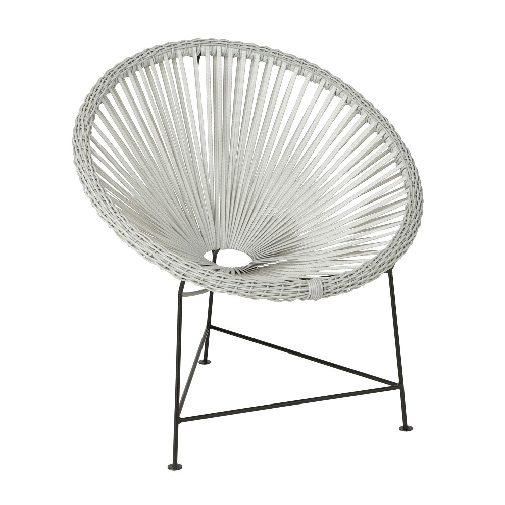 Fauteuil design AGAFI en rotin blanc