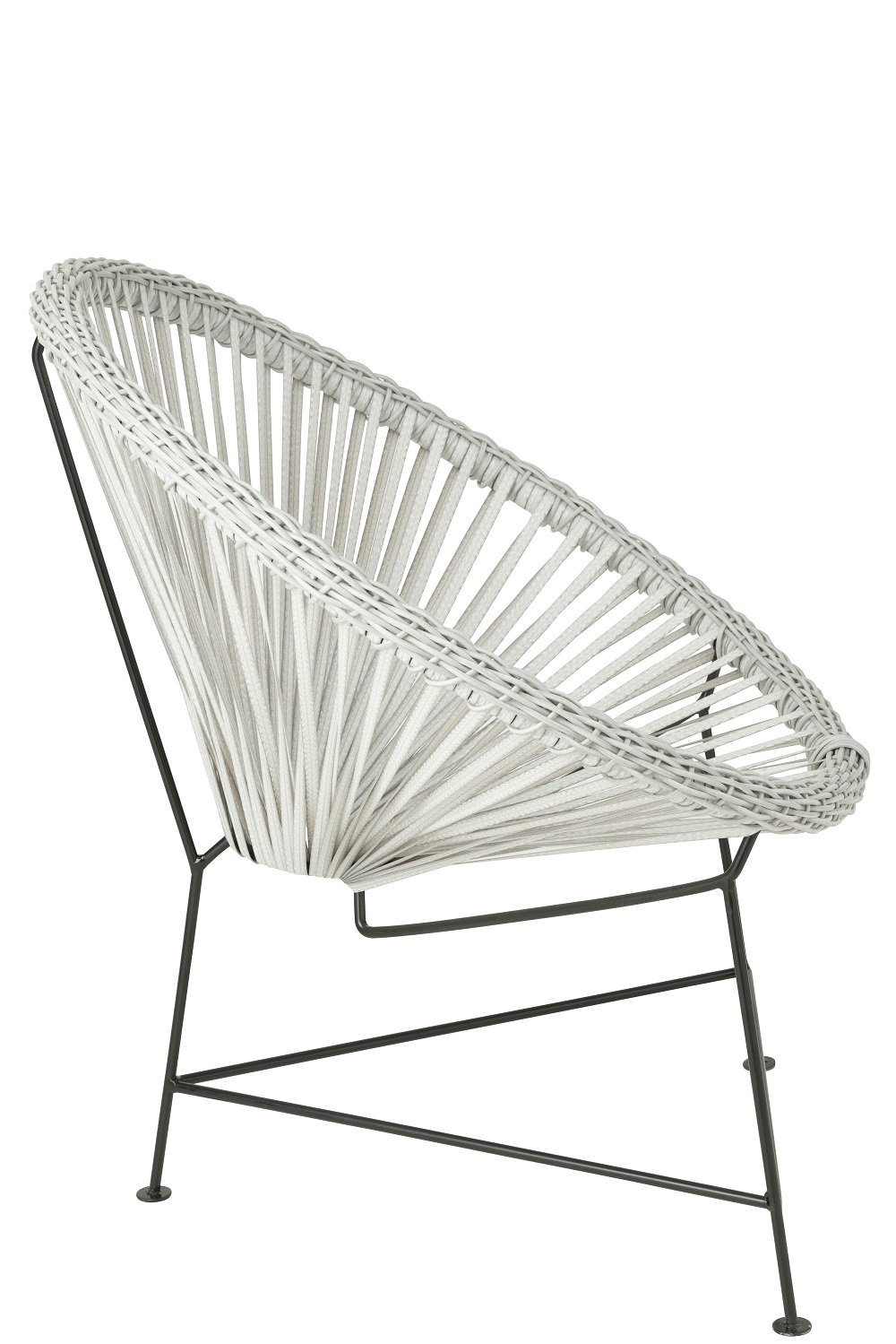 Fauteuil design AGAFI en rotin blanc