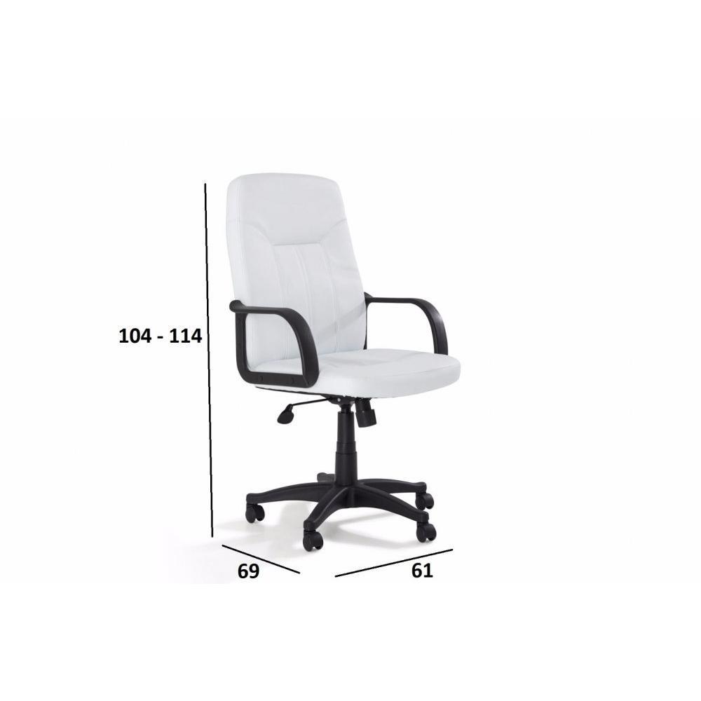 Fauteuil de bureau HERMES revêtement polyuréthane PUblanc