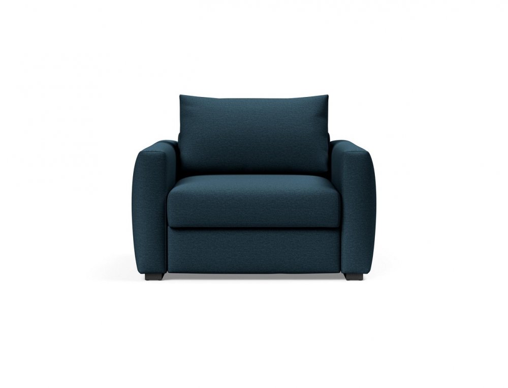 INNOVATION LIVING  Fauteuil design avec accoudoirs COSIAL Tissu Argus Navy Blue convertible lit 80*202cm