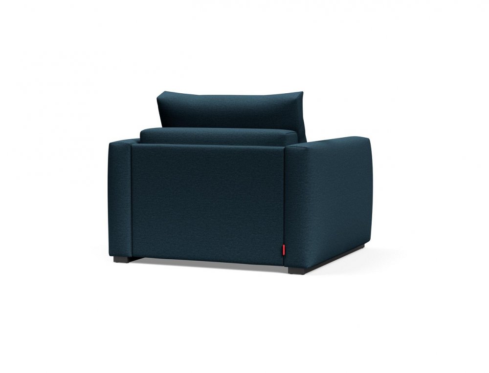 INNOVATION LIVING  Fauteuil design avec accoudoirs COSIAL Tissu Argus Navy Blue convertible lit 80*202cm