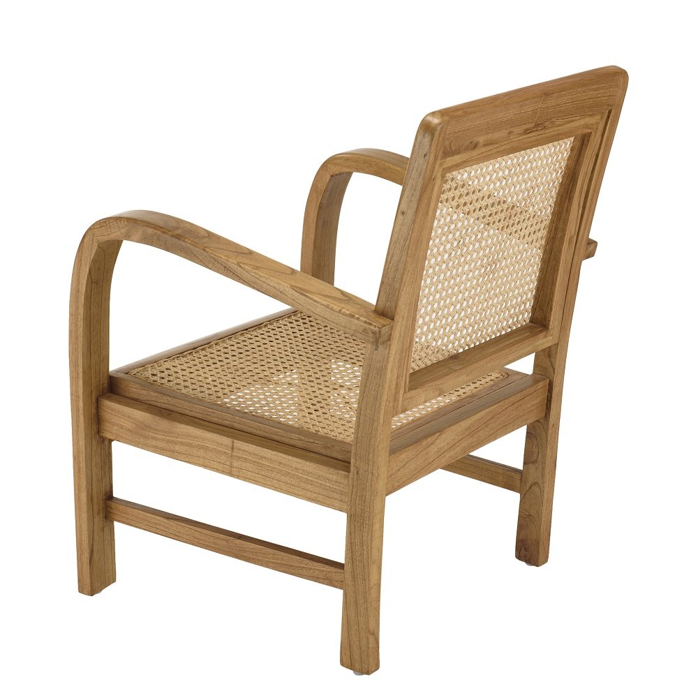 Fauteuil DAK mindi et rotin bois finition naturel