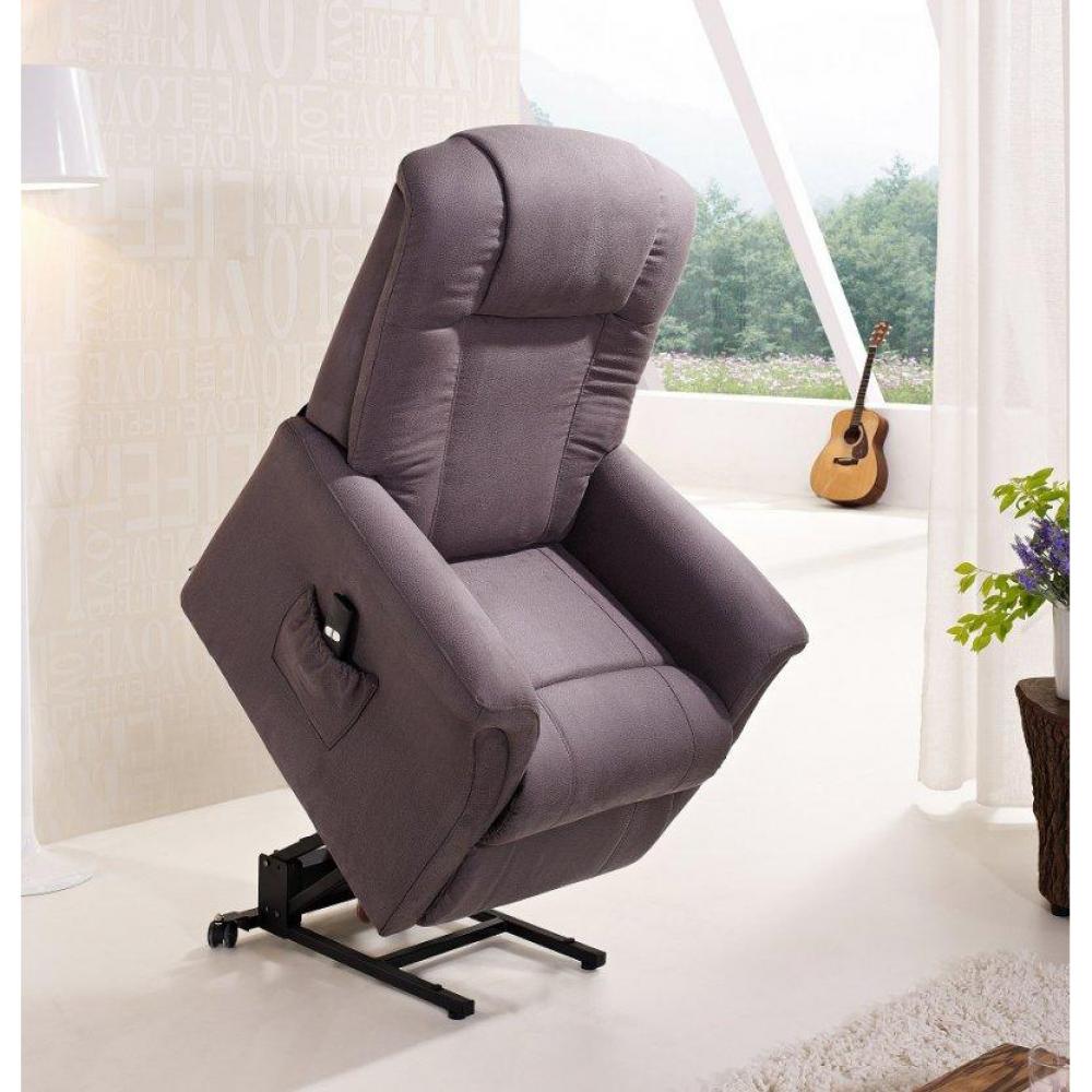 FREEDOM fauteuil relax et releveur électrique sans fil (mono-moteur) microfibre BOA gris