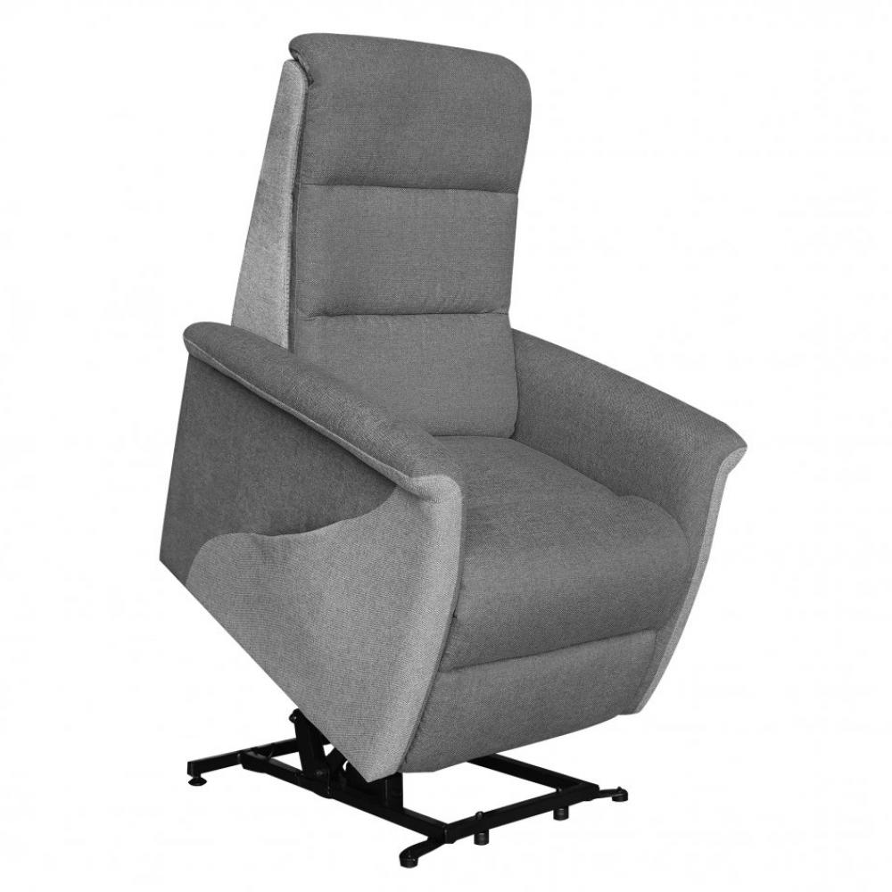 Fauteuil relax releveur électrique PERSAN Tissu Gris foncé / Gris clair