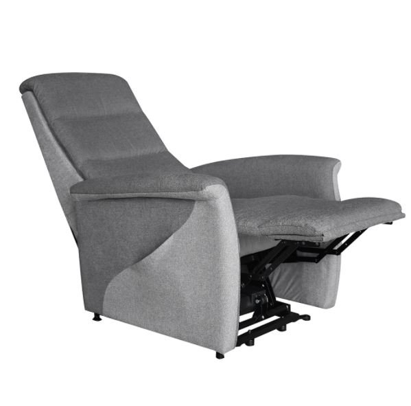 Fauteuil relax releveur électrique PERSAN Tissu Gris foncé / Gris clair
