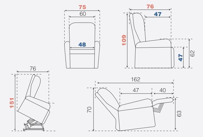 Fauteuil relax releveur PULSE bi-moteur zéro gravité microfibre vintage gris taupe