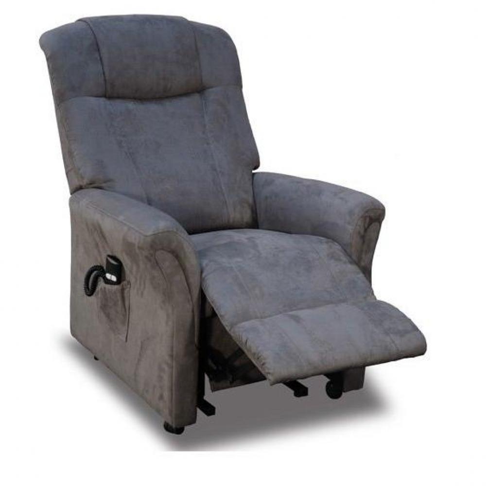 FREEDOM fauteuil relax et releveur électrique (bi-moteur) microfibre gris