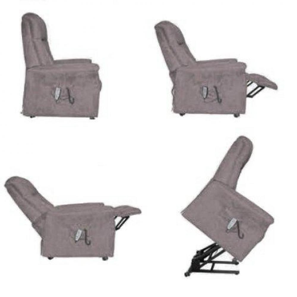 FREEDOM fauteuil relax et releveur électrique (bi-moteur) microfibre gris