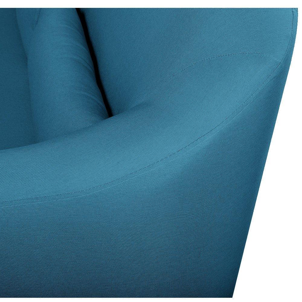 Canapé 2 places style scandinave IGEA tissu tweed bleu azur