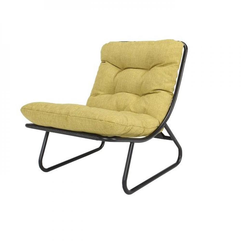 IKKO jaune moutarde Fauteuil design capitonné INNOVATION LIVING
