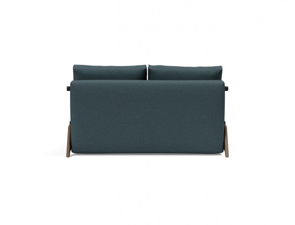 Canapé convertible lit 140 cm ILB 500 chêne fumé tissu Mahoga Dark Blue