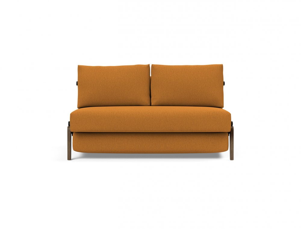 Canapé convertible lit 140 cm ILB 500 chêne fumé tissu Mozart Masala