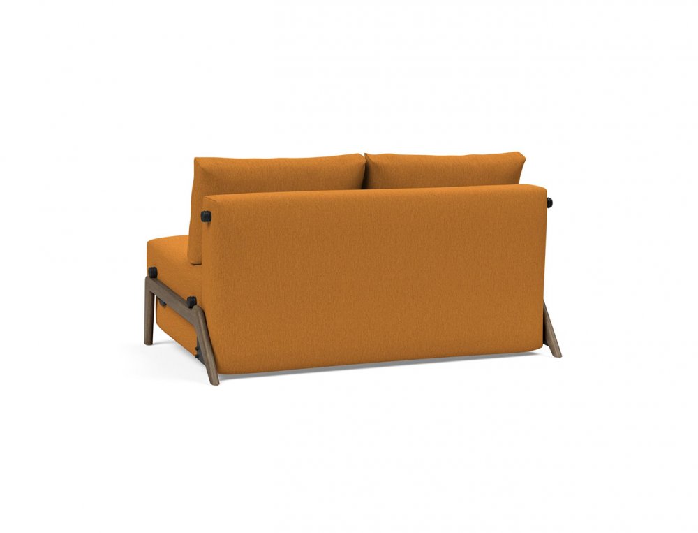 Canapé convertible lit 140 cm ILB 500 chêne fumé tissu Mozart Masala