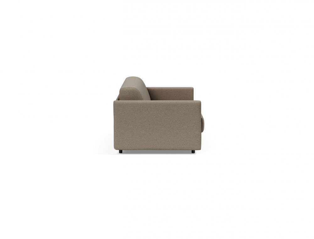 Canapé convertible express 140  ILB 501 matelas ressorts 5 zones 12cm tissu Mahoga Caramel Grey