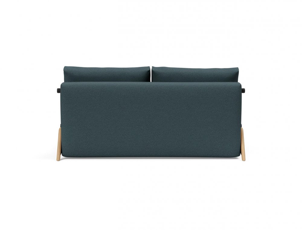 Canapé convertible lit 160 cm ILB 500 chêne laqué tissu Mahoga Dark Blue