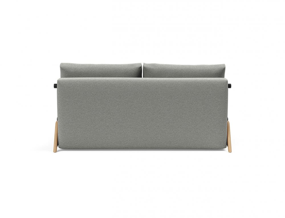 Canapé convertible lit 160 cm ILB 500 chêne laqué tissu Mahoga Dove Grey