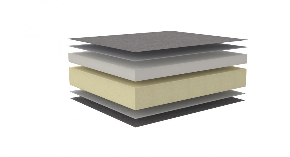 Canapé convertible express 160  ILB 501 matelas mousse réversible 12cm tissu Mozart Grey Bronze