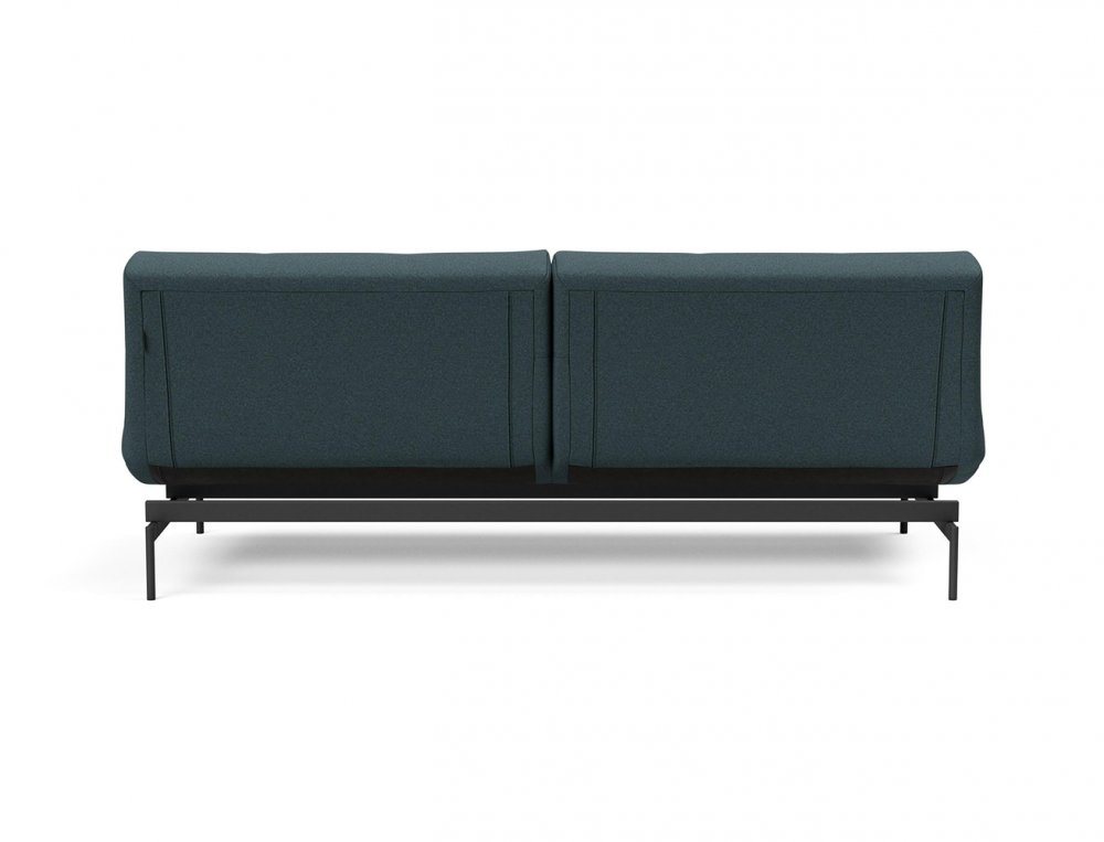 Canapé convertible lit 115x210 cm ILB 200 acier noir tissu Mahoga Dark Blue