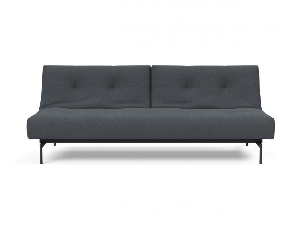 Canapé convertible lit 115x210 cm ILB 200 acier noir tissu Mozart Grey Bronze