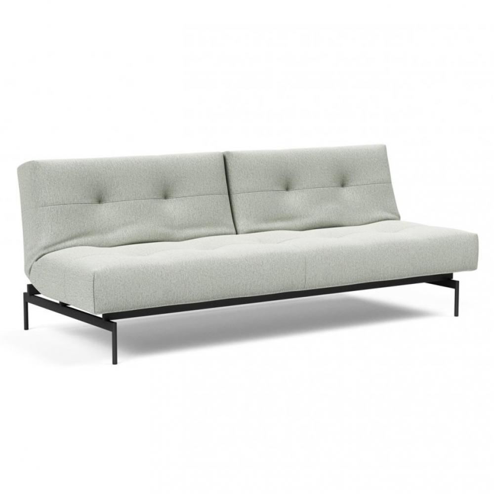 Canapé convertible lit 115x210 cm ILB 200 acier noir tissu Mozart Slate Brown