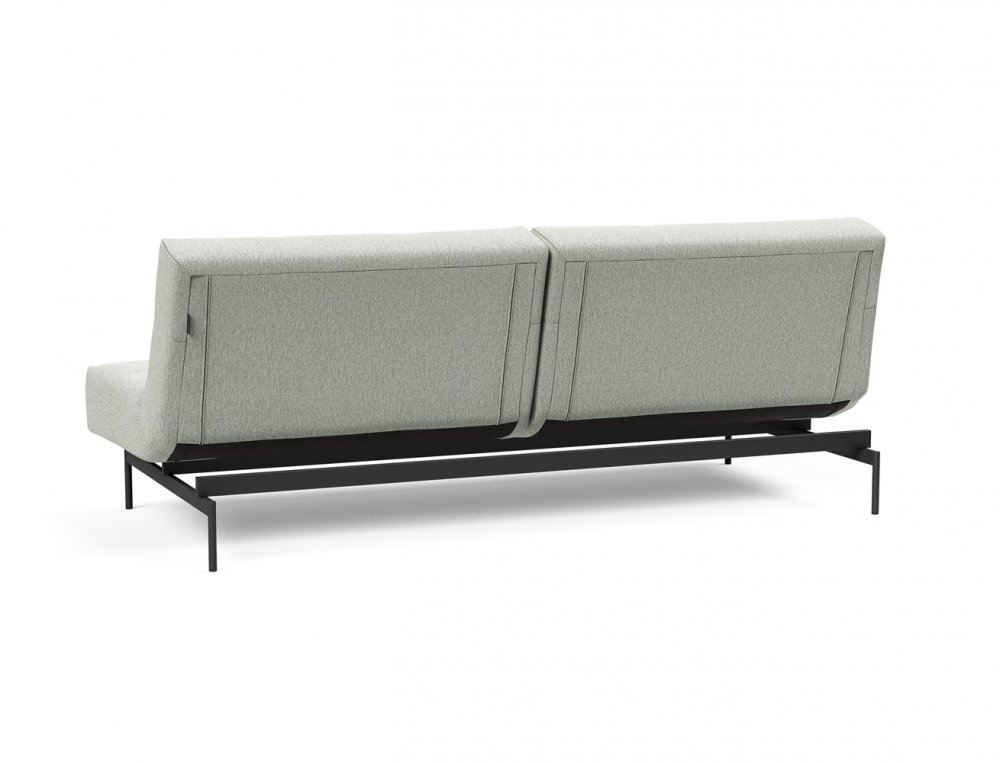 Canapé convertible lit 115x210 cm ILB 200 acier noir tissu Mozart Slate Brown