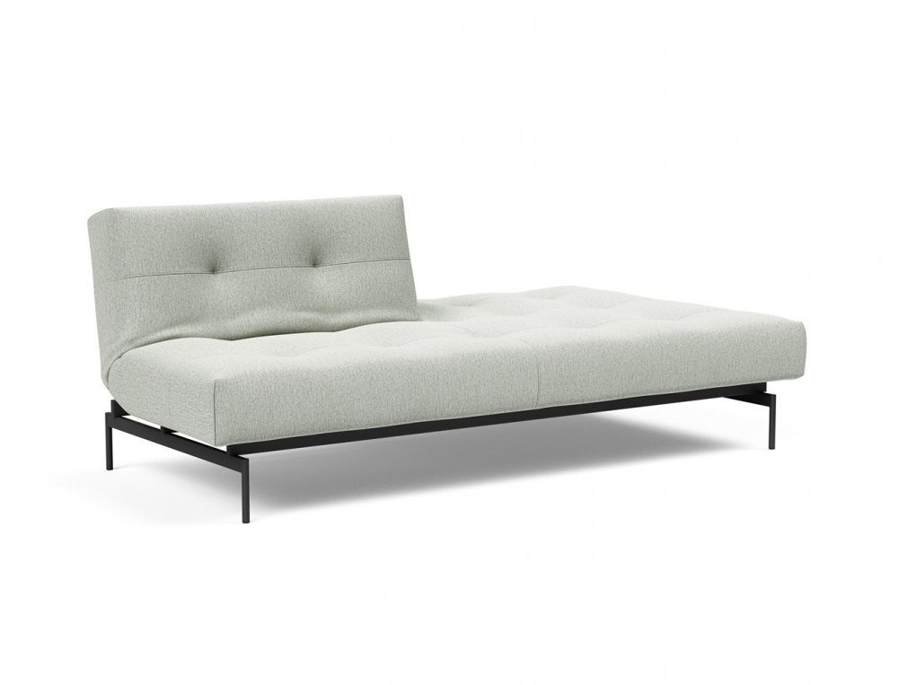 Canapé convertible lit 115x210 cm ILB 200 acier noir tissu Mozart Slate Brown