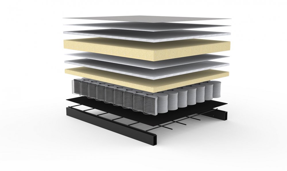 Canapé convertible lit 150x200 cm ILB 400 acier noir tissu Yogia Oceane blue