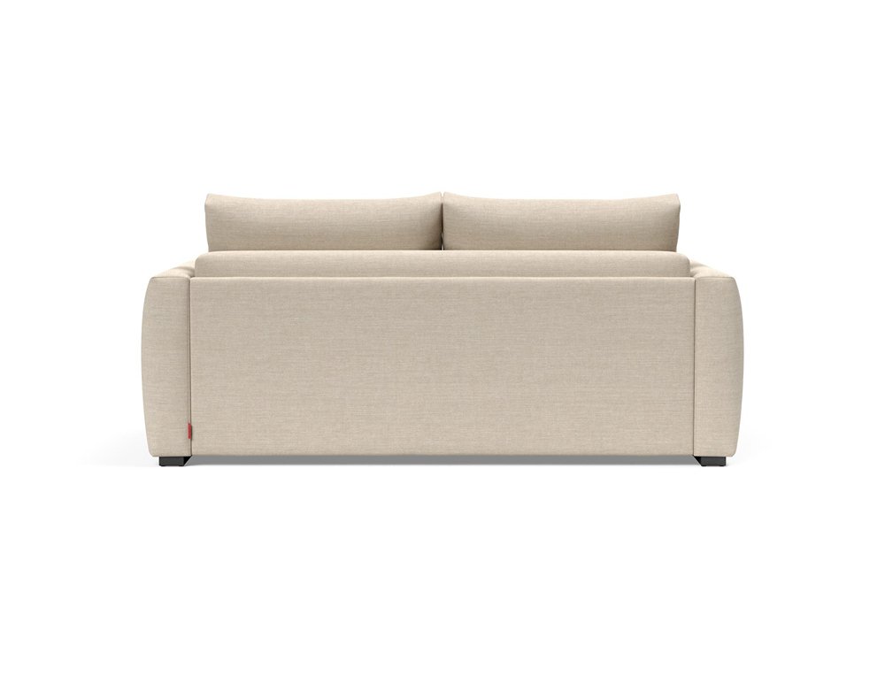 Canapé convertible COSIAL confort ressort ensaché tissu phobos latte